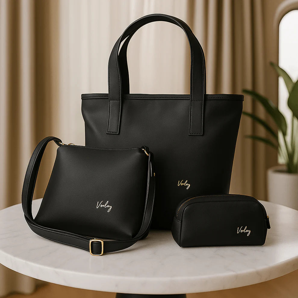 😍Bolso en Cuero Dacota + Carriel y Cosmetiquera GRATIS🎁
