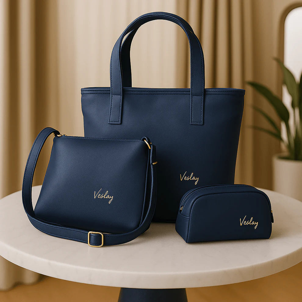 😍Bolso en Cuero Dacota + Carriel y Cosmetiquera GRATIS🎁