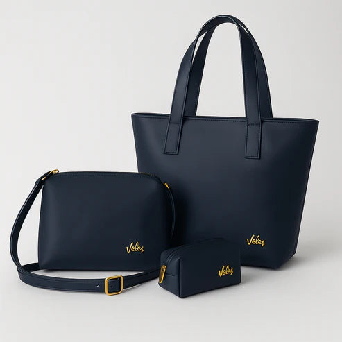 Trio en Cuero Vélеz😍Bolso Dacota + Carriel y Cosmetiquera GRATIS🎁