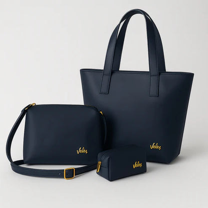 Trio en Cuero Vélеz😍Bolso Dacota + Carriel y Cosmetiquera GRATIS🎁