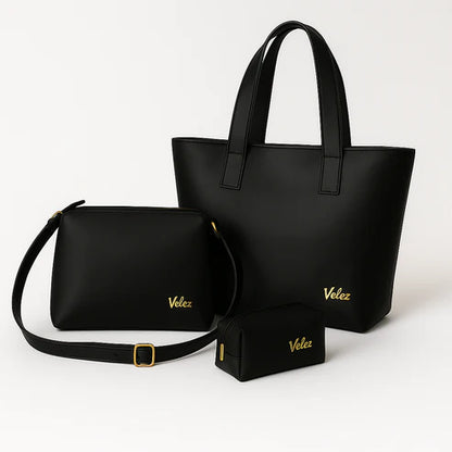 Trio en Cuero Vélеz😍Bolso Dacota + Carriel y Cosmetiquera GRATIS🎁